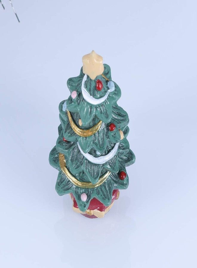 زينة شجرة عيد الميلاد من الراتنج لحوض أسماك الزينة - زينة شجرة صنوبر مصغرة لمشهد الميلاد، ديكور إبداعي للعطلات لأحواض أسماك البيتا، أعمال يدوية لحديقة الجنيات، إكسسوارات قرية عيد الميلاد المكتبية - 8 × 4 سم - Image 2